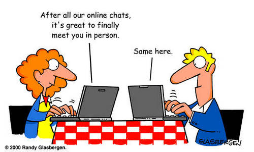 Funny Online Love Cartoon Image