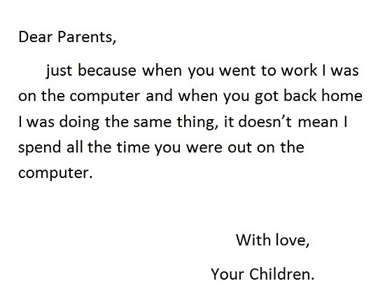 Funny Parents Letter Picture