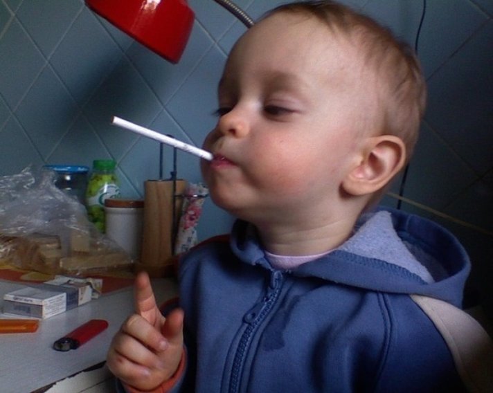 Funny Smoking Baby Picture
