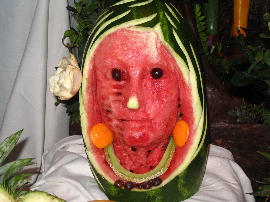 Funny Watermelon Face Picture