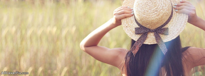 Girl Wear Hat Facebook Cover Photo