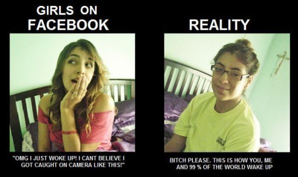 Girls Funny Expression On Facebook And Reality