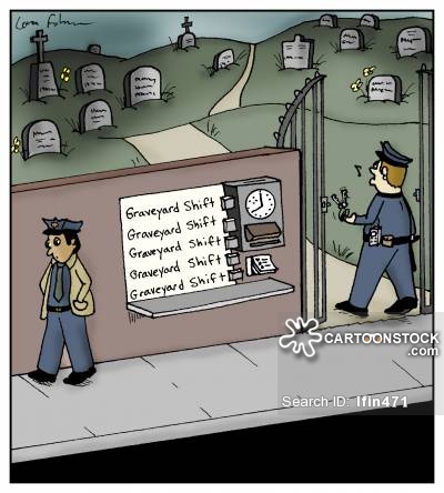 Graveyard Shift Funny Cartoon