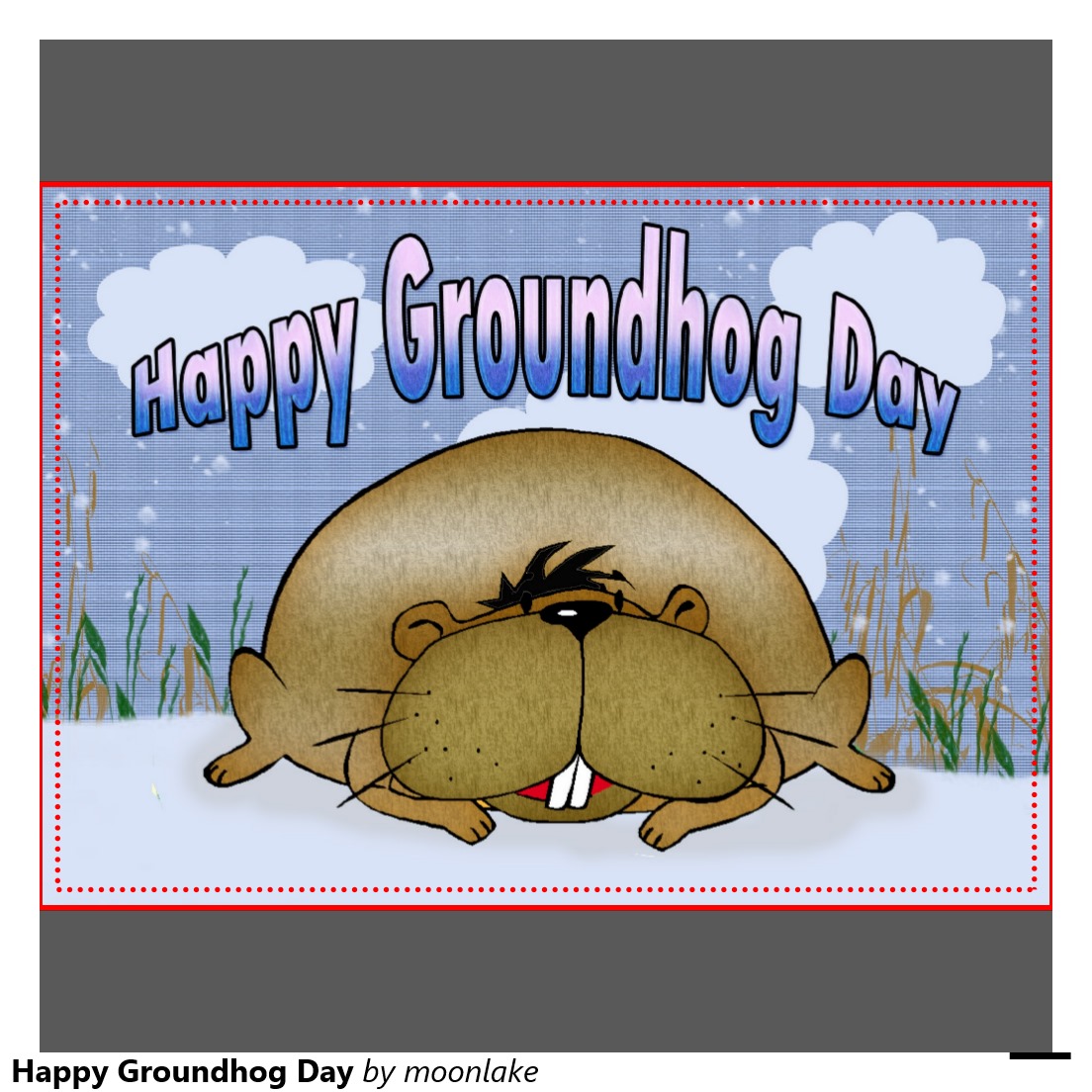 Happy Groundhog Day Greeting Card Image