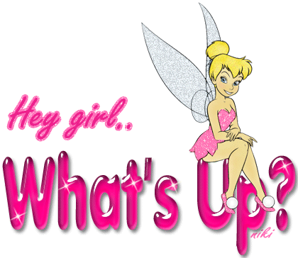 Hey Girl What's Up Tinkerbell Glitter Gif Picture