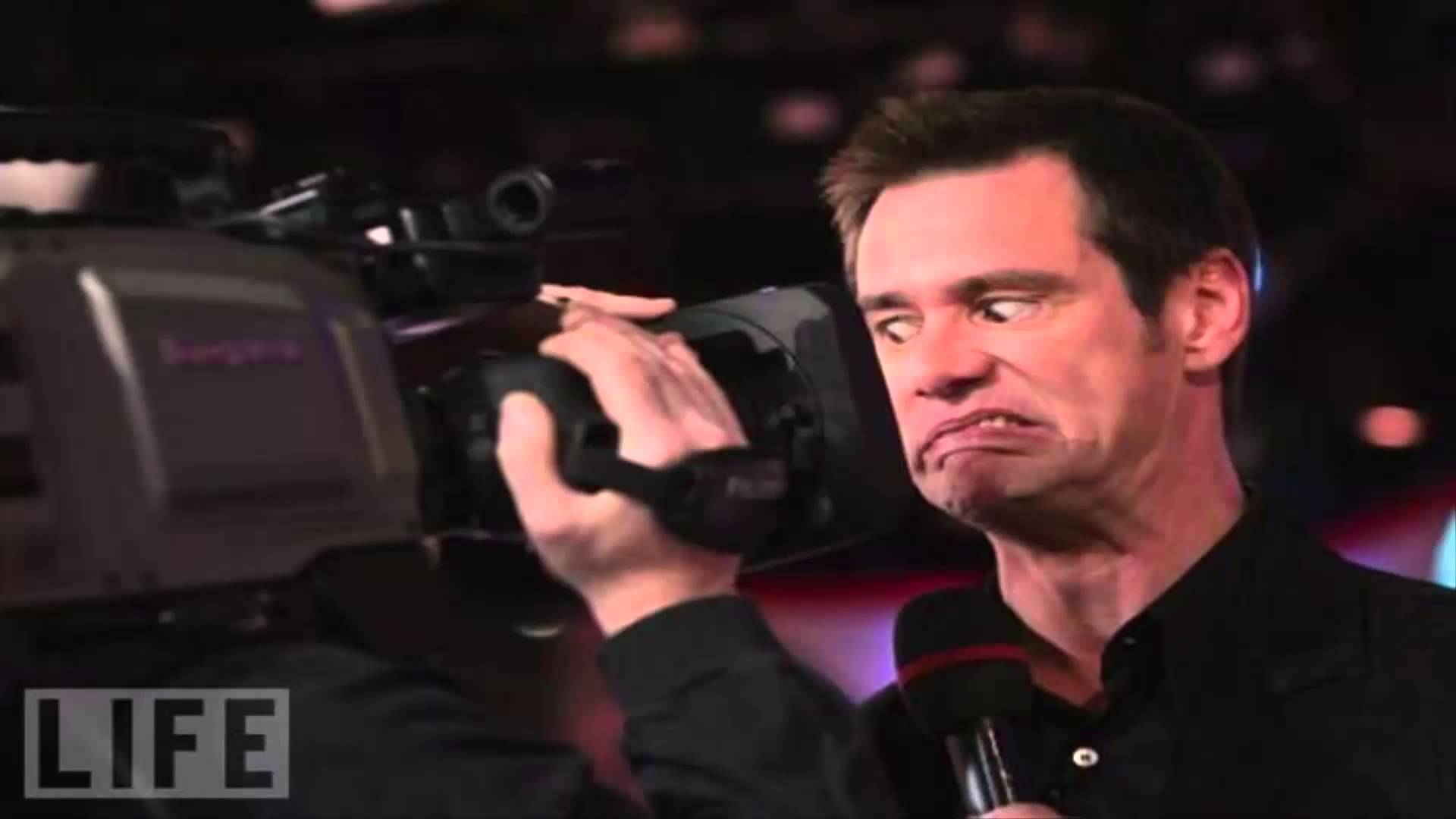 Hollywood Actor Making Funny Face In Front Of Camera