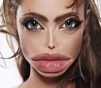 Hollywood Actress Angelina Jolie Making Funny Duck Face