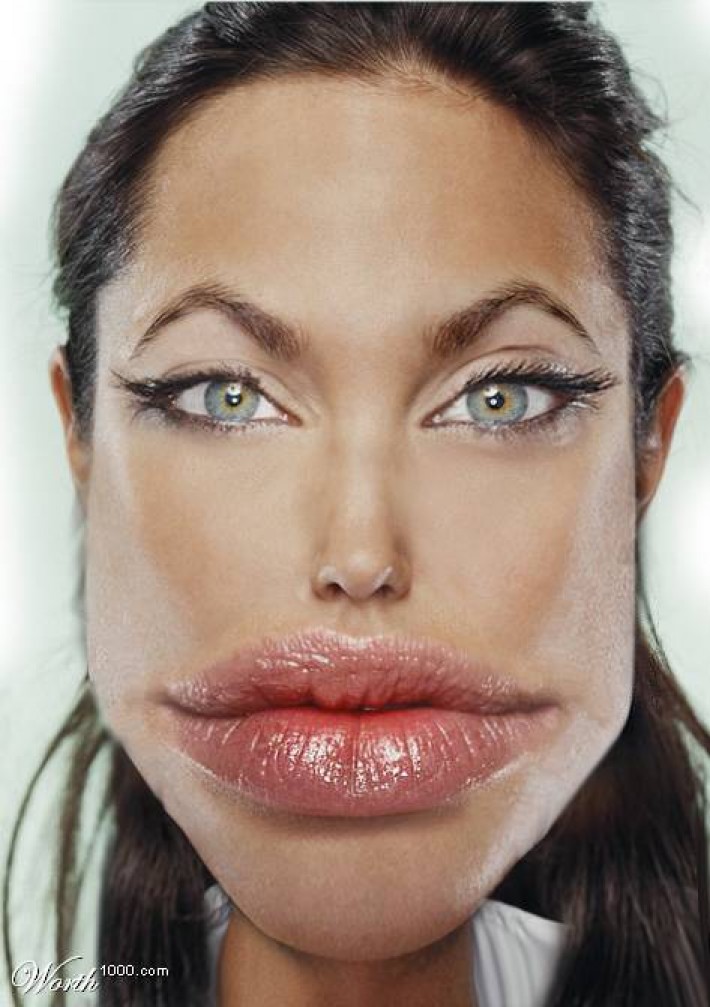 Hollywood Actress Angelina Jolie Making Funny Face