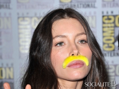 Hollywood Actress With Funny Yellow Mustache