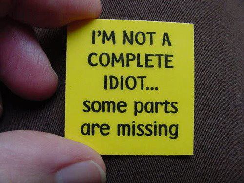 I Am Not A Complete Idiot Some Parts Are Missing Funny Picture