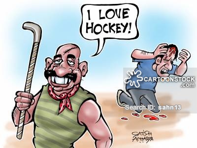 I Love Hockey Funny Cartoon Picture