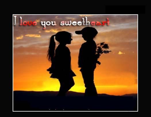 I Love You Sweetheart Boy And Girl Picture