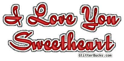 I Love You Sweetheart Glitter Image
