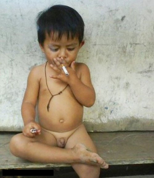Indian Baby Smoking Funny Image