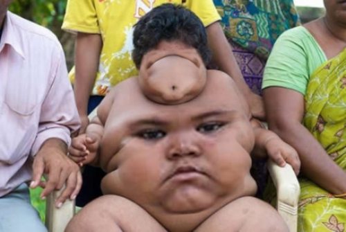 Indian Fatty Boy With Funny Face Photoshopped