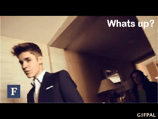 Justin Bieber Says What's Up Gif Picture