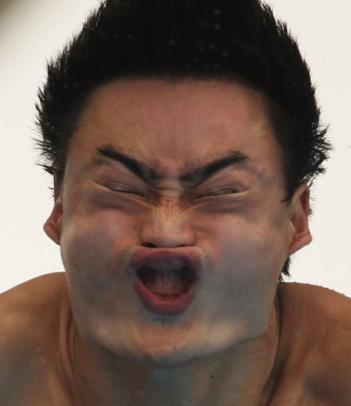 Kai Qin Making Funny Pouting Face