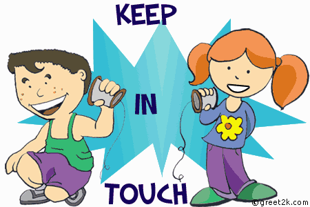 Keep In Touch Boy And Girl Animated Picture