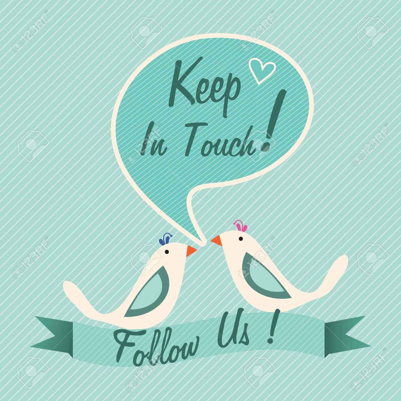 Keep In Touch Follow Us Love Birds