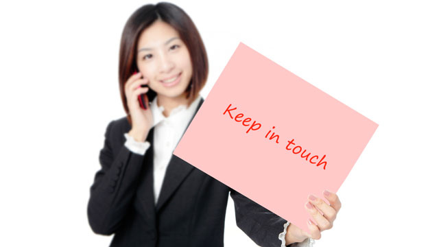 Keep In Touch Girl With Note