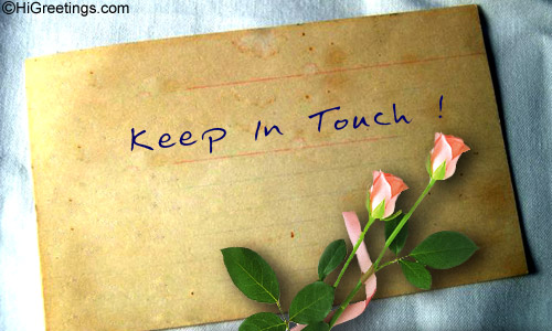 Keep In Touch Note With Flower