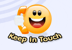 Keep In Touch Smiley With Phone Animated Picture