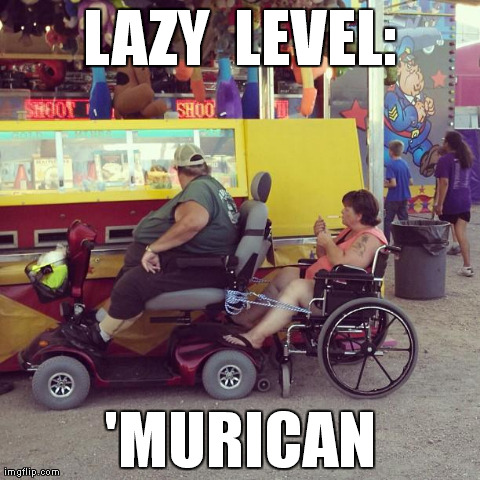 Lazy Level Murican Funny Lazy Meme