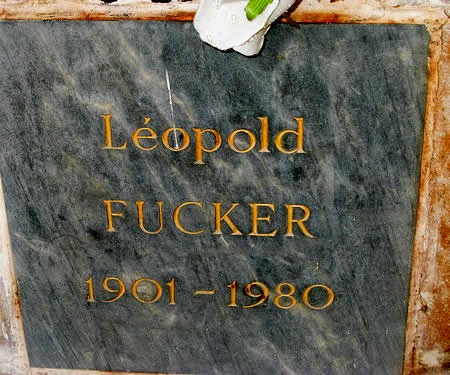 Leopold Fucker Tombstone Funny Graveyard Picture
