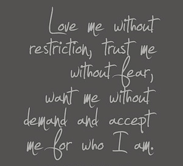 Love Me Without Restriction
