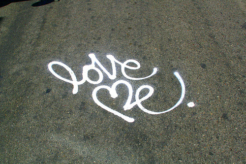 Love Me Written On Road