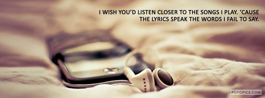 Lyrics Speak The Words Facebook Cover Photo