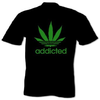 Weed Leaf Addicted Tshirt