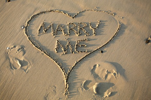 Marry Me Heart Written In Sand