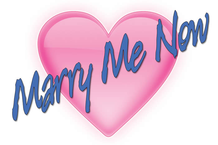 Marry Me Now Pink Heart Picture