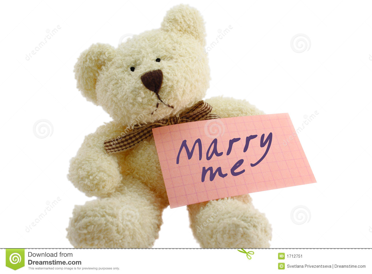 Marry Me Teddy Bear Picture