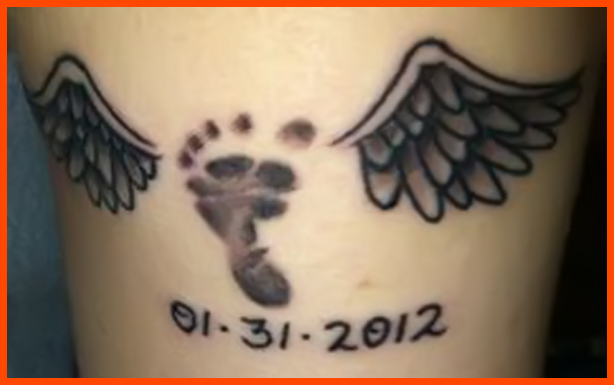 18 Baby Tattoo Images, Pictures And Design Ideas
 Baby Footprint Memorial Tattoos