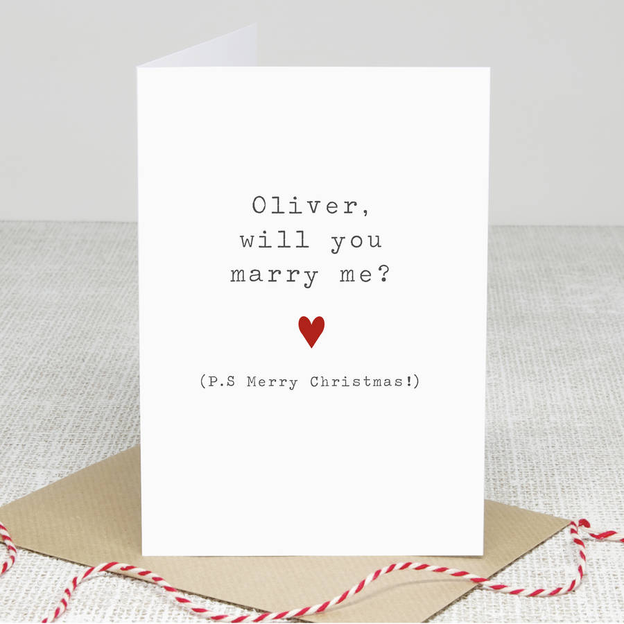 Oliver Will You Marry Me Greeting Card