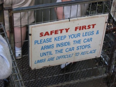 Please Keep Your Legs & Arms Inside The Car Funny Safety Image
