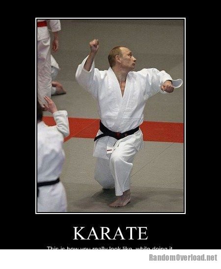 Putin Funny Karate Poster