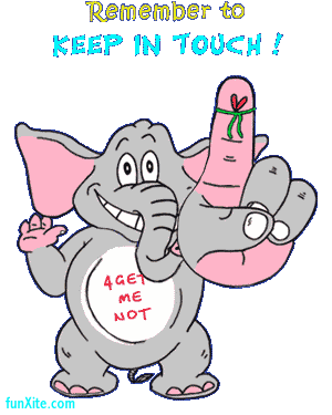 Remember To Keep In Touch Animated Elephant Picture