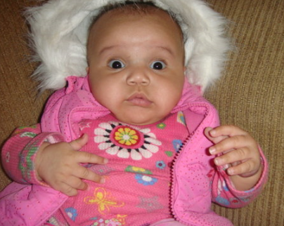 Shocking Face Funny Baby Girl Picture