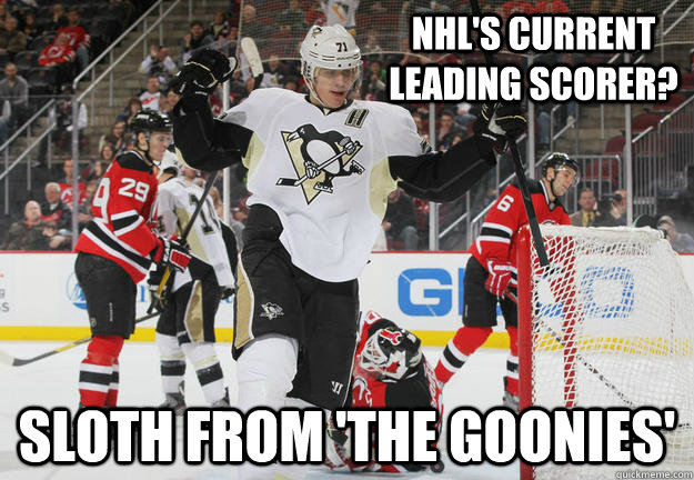 Sloth From The Goonies Funny Hockey Meme