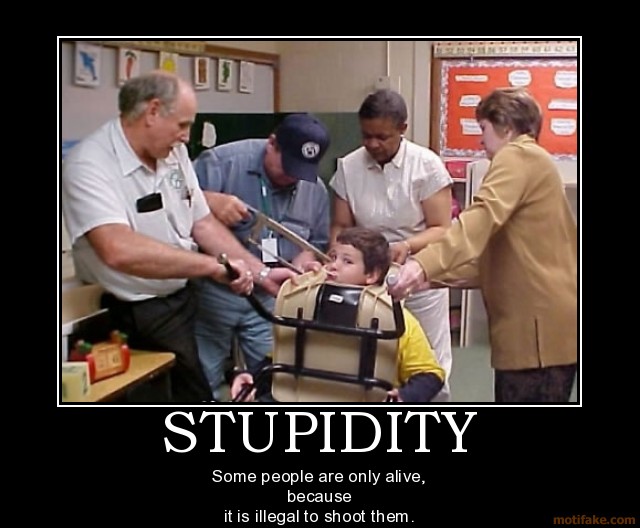 Stupidity Some People Are Only Alive Because Funny Idiot Poster