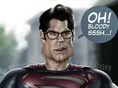 Superman Caricatures Funny Hollywood