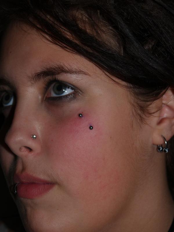 Surface Barbell Face Piercing Image For Girls