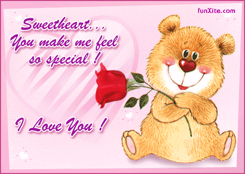Sweetheart You Make Me Feel So Special I Love You Animated Teddy Bear Picture