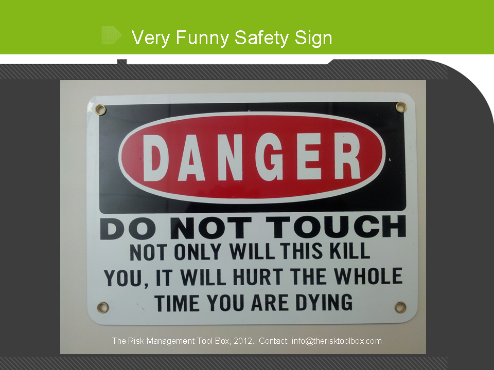 Very Funny Safety Sign Image