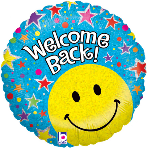 Welcome Back Party Balloon Smiley Picture