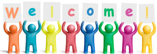 Welcome Banner With 3d Colorful Men