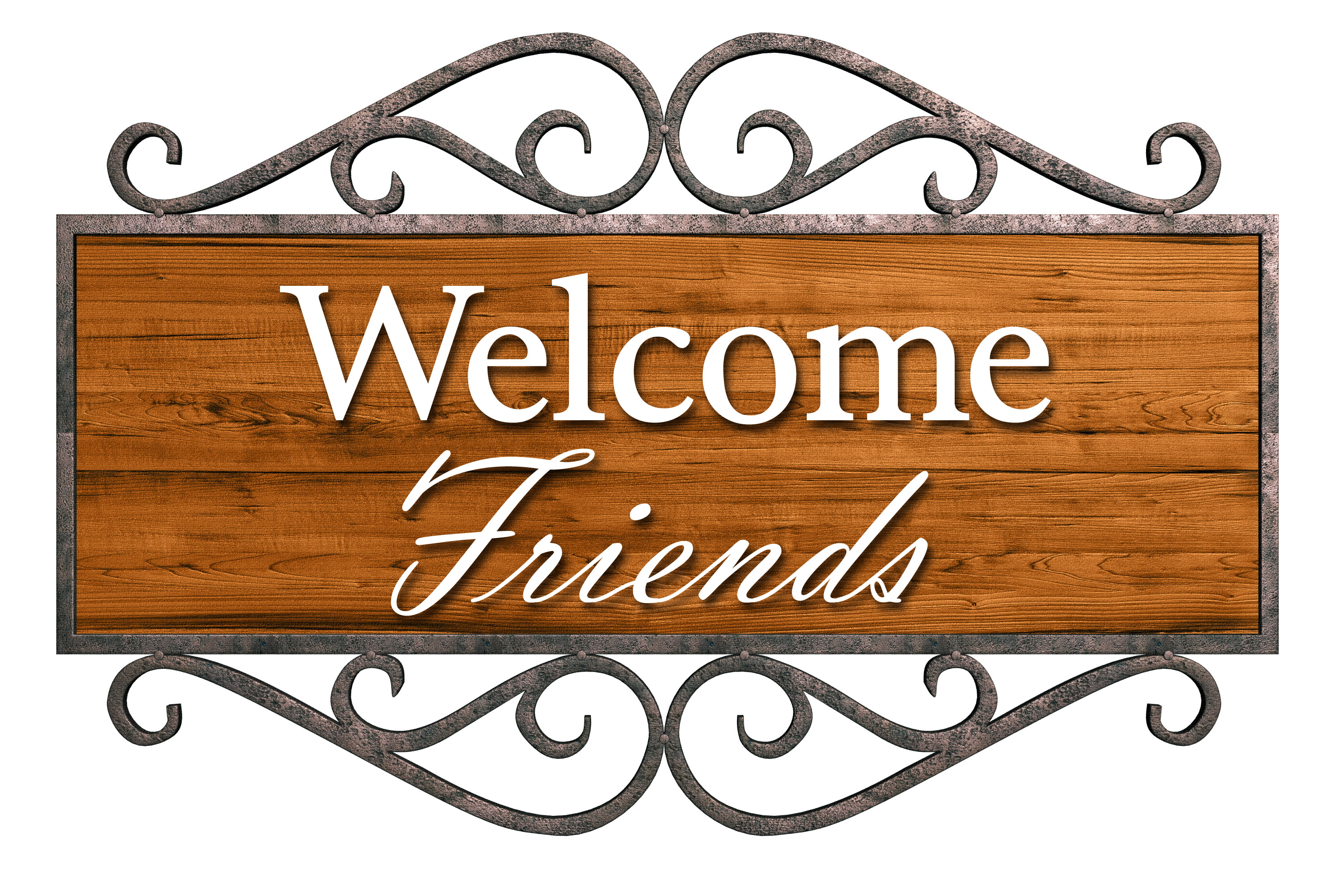 Welcome Friends Signboard
